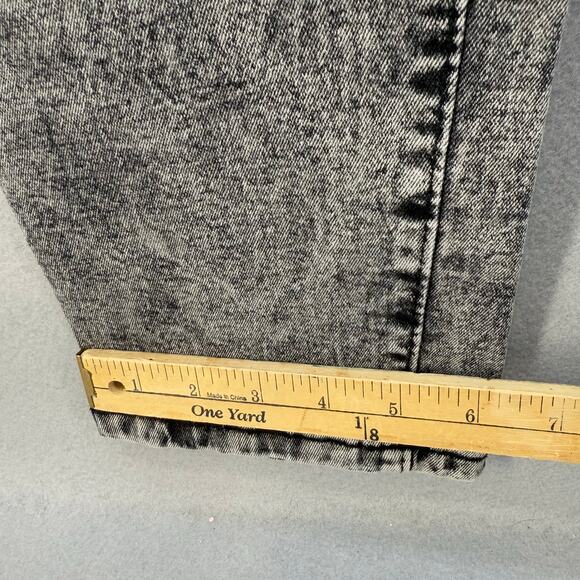 CR24 Jeans Women's 34 (18) Black Chrome Edge Acid Wash Distressed Tapered Leg - Picture 14 of 14